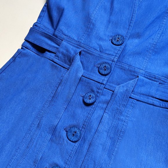 Helen Fashion blue knee-length tight casual dress - Picture 4 of 7